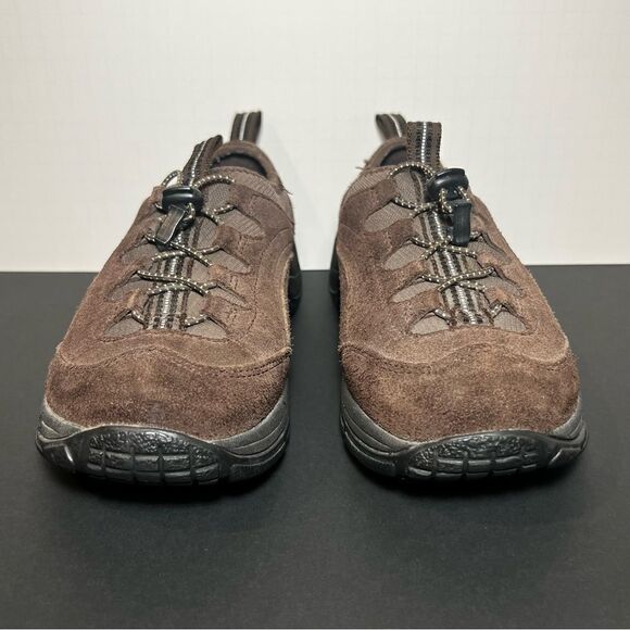 Womens LL BEAN Brown Suede Drawstring Slip On Shoes / Size 8 Medium - Picture 3 of 9